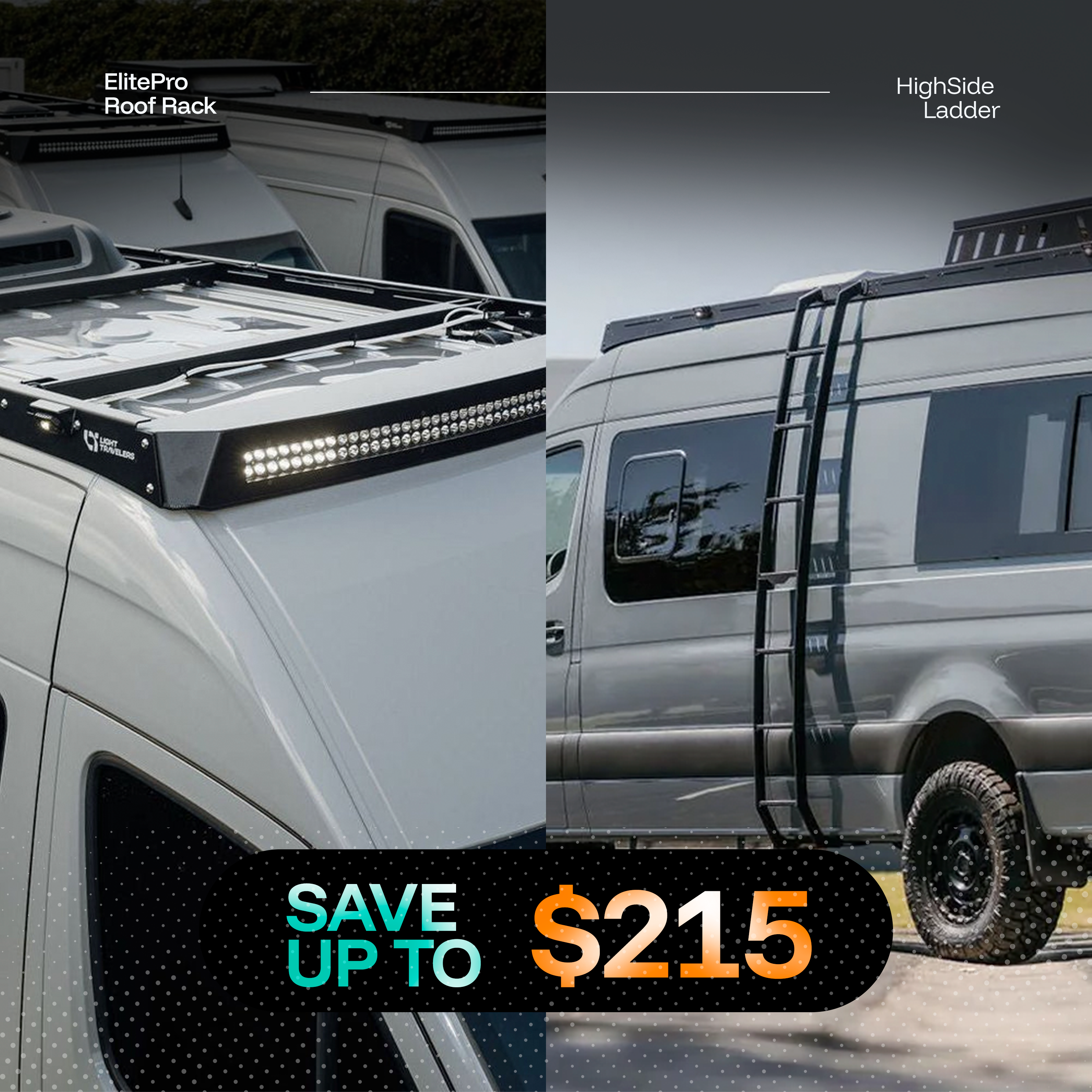 Roof Access Essentials Bundle (ElitePro Roof Rack + HighSide Ladder)