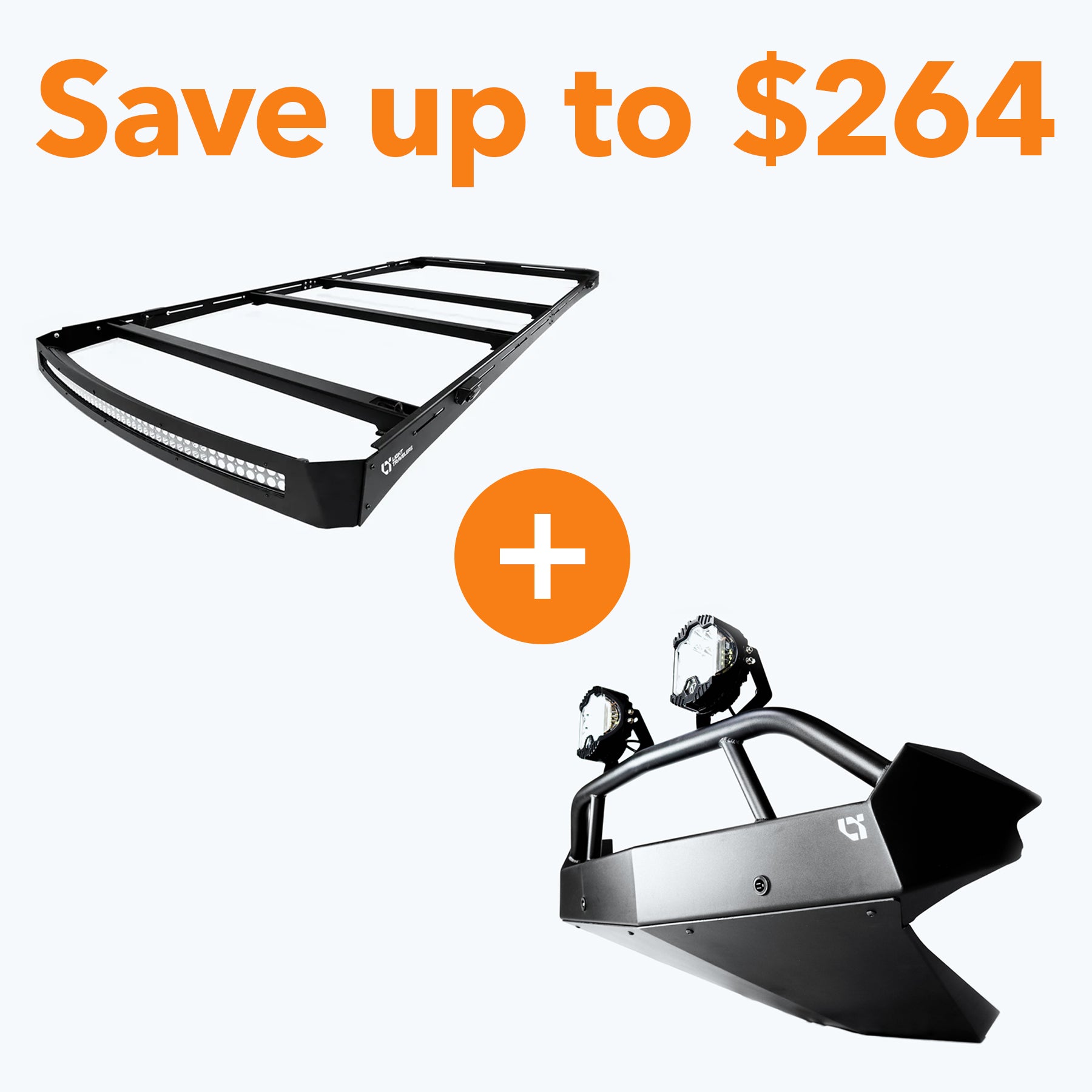 Exterior Upgrade Bundle (ElitePro Roof Rack + TrailGuard Front Bumper)